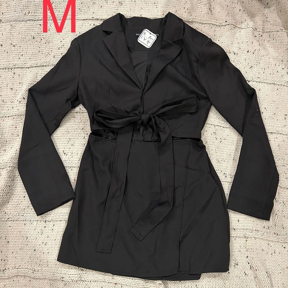 MECCAFOX Blazer black dress long sleeve